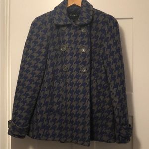 Nine West houndstooth wool winter coat, size 6